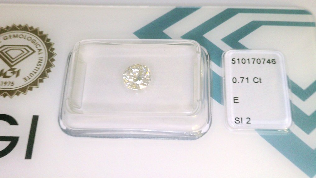 2 pcs Diamond (Natural) - 1.41 ct - Round - E - SI2 - International Gemological Institute (IGI) #2.1