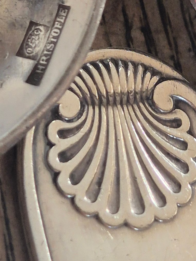 Christofle - Servizio di posate per 12 (81) - Vendome Coquille - Placcato argento #1.0