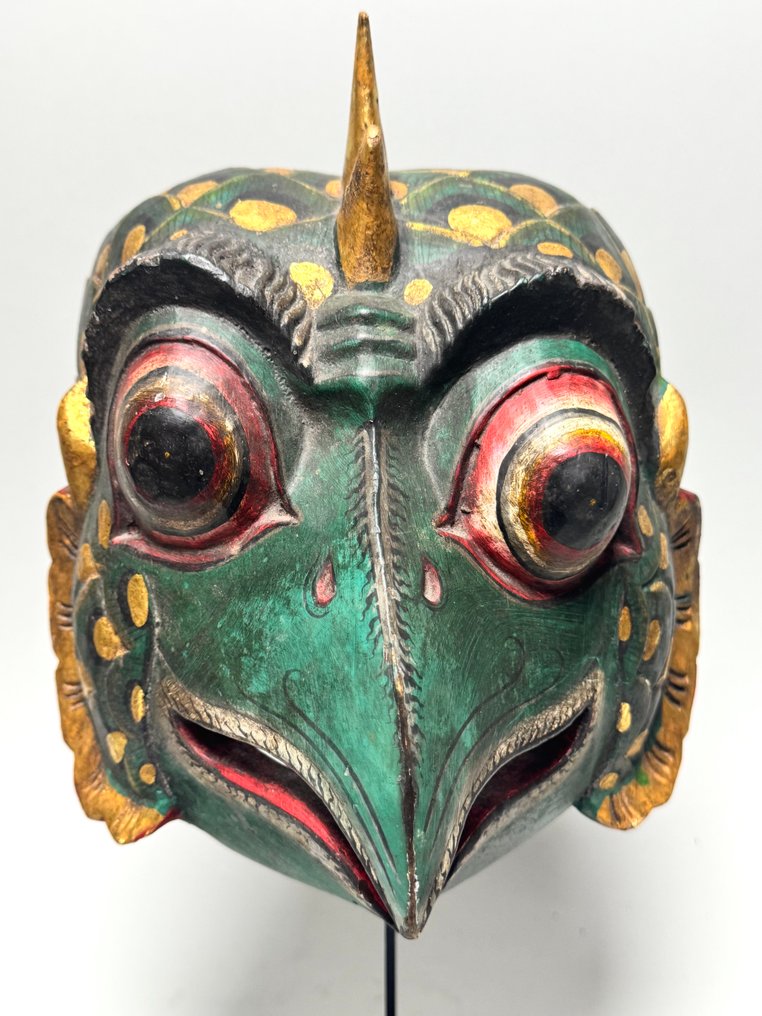 Polychrome Mask From The Barong Theatre - Bali - Indonesia  (No reserve price) #4.3