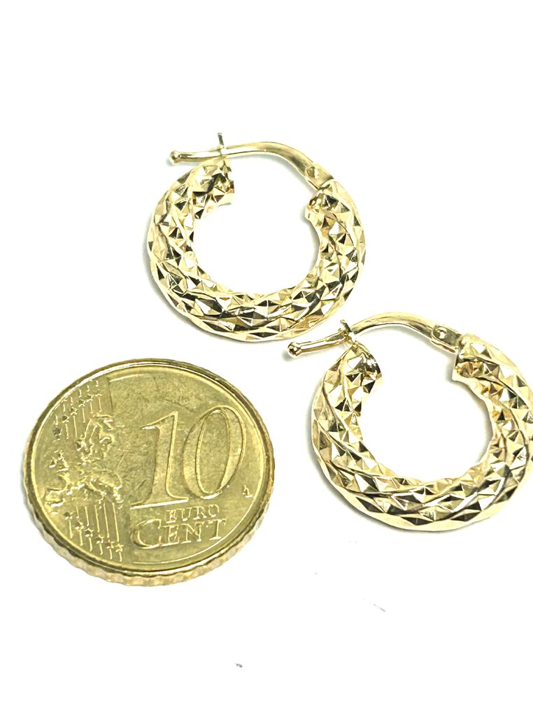 Boucles d'oreilles cerceau - 18 carats Or jaune #2.1