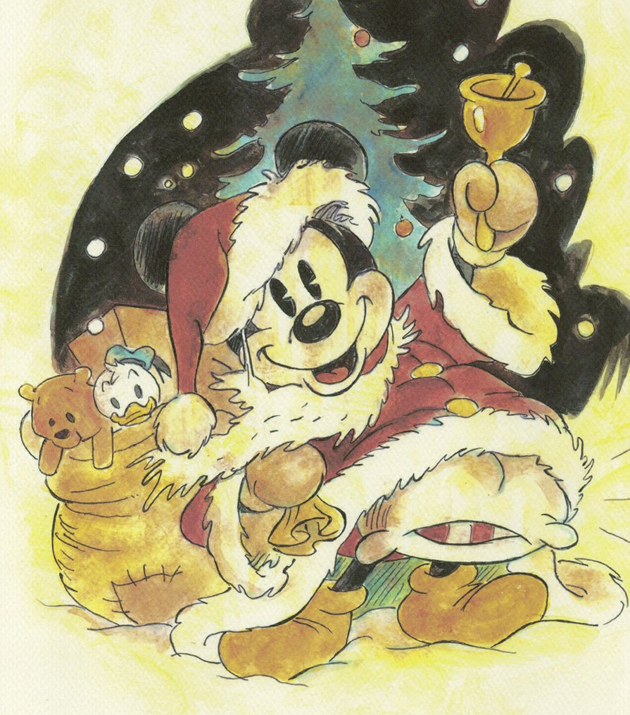Tony Fernandez Giclée - Mickey Mouse as Santa Claus – Hand-Signed #2.1