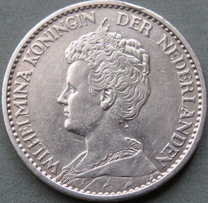 Netherlands. Wilhelmina. 1 Gulden 1915 mooi  (No Reserve Price) #1.0