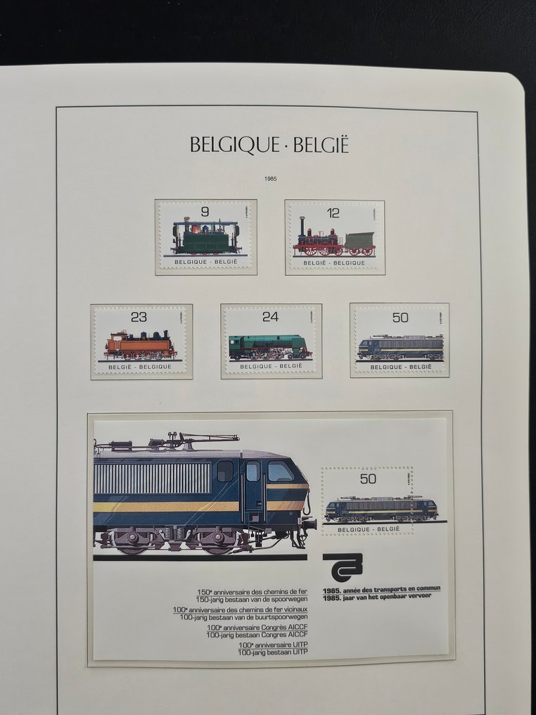 Belgio 1985/1999 - Album Leuchtturm LX completamente riempito, inclusi i libretti. Valore di affrancatura molto alto: #2.1