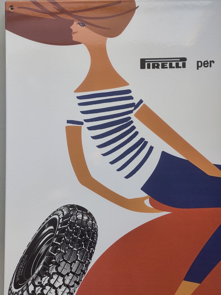 Pneumatici Pirelli per lo scooter - Lora Lamm - Enamel sign - Enamel #1.0