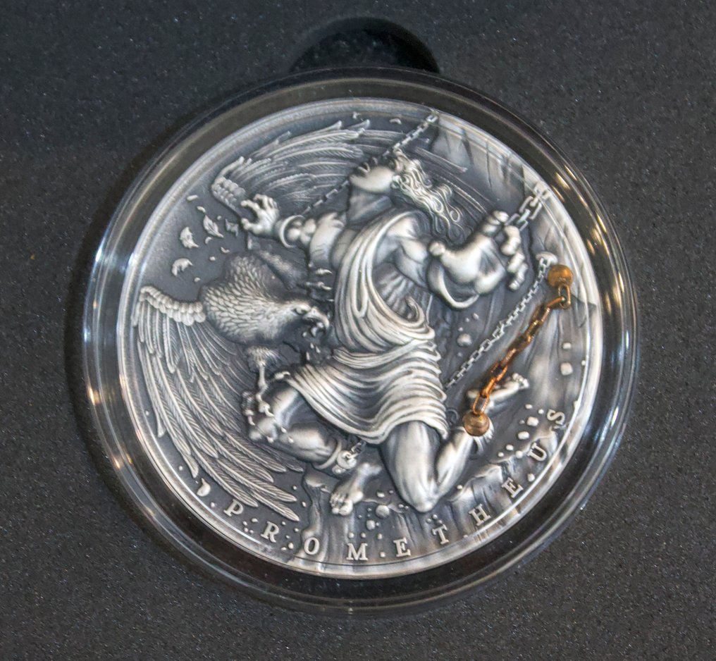 Niue. 5 Dollars 2019 2 Oz, "Prometheus" dalla serie "Ancient myths" #1.0