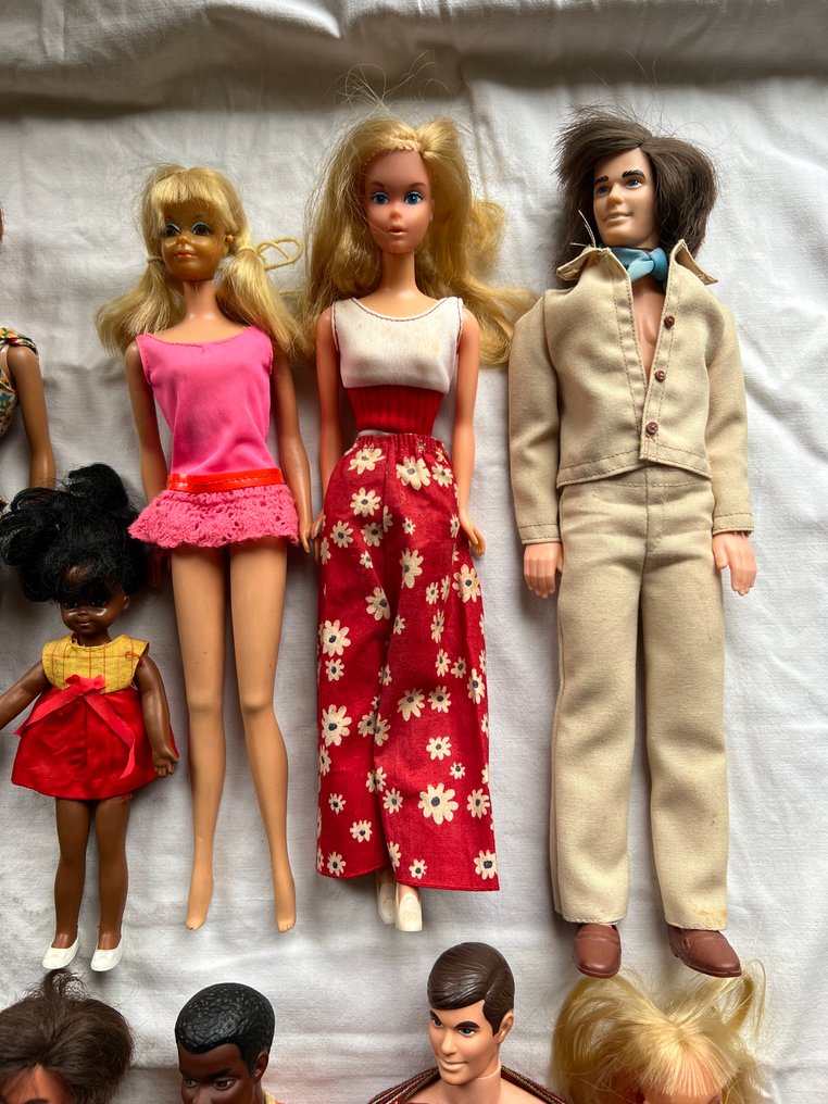 Mattel - Statuetta - Vintage Barbie en Ken poppen set (15) - Plastica, Tessuto #2.1