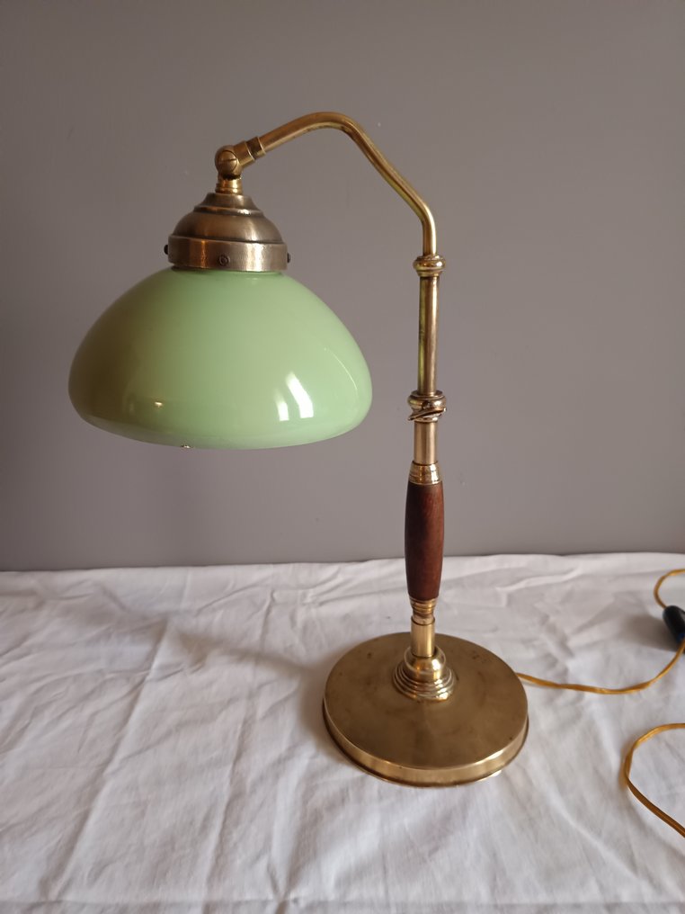 沙发卓台灯 - 黄铜, 铝, Ghisa, 木 - 部长用灯 #1.0