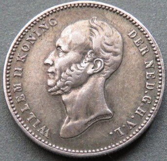 Netherlands. Willem II. 25 Cents 1849  (No Reserve Price) #1.0
