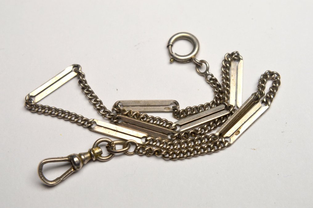 800 Argento - Catenina - Moschettone per orologio da tasca #3.2