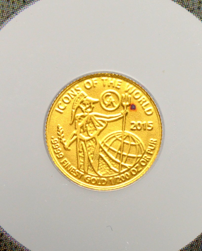 盧旺達和布隆迪. 10 Francs 2015 Icons of the World - Britannia - 1/200oz (.999)  (沒有保留價) #1.0