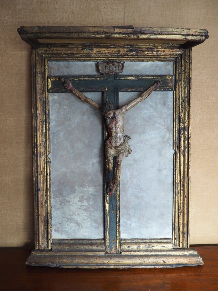 Crucifix - Lemn policrom - SFârșitul secolului al XVII-lea - Corpus Christi Baroc Spaniol #4.3