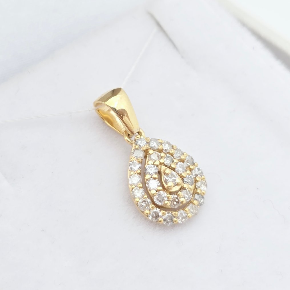 Ei pohjahintaa - Riipus - 14 kt. Keltakulta - 0.38ct. tw. Timantti (Luonnollinen) #1.0