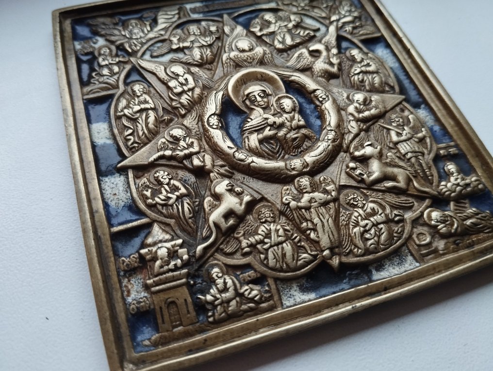 Icône - Mère de Dieu du Buisson ardent - Bronze, Émail #3.2
