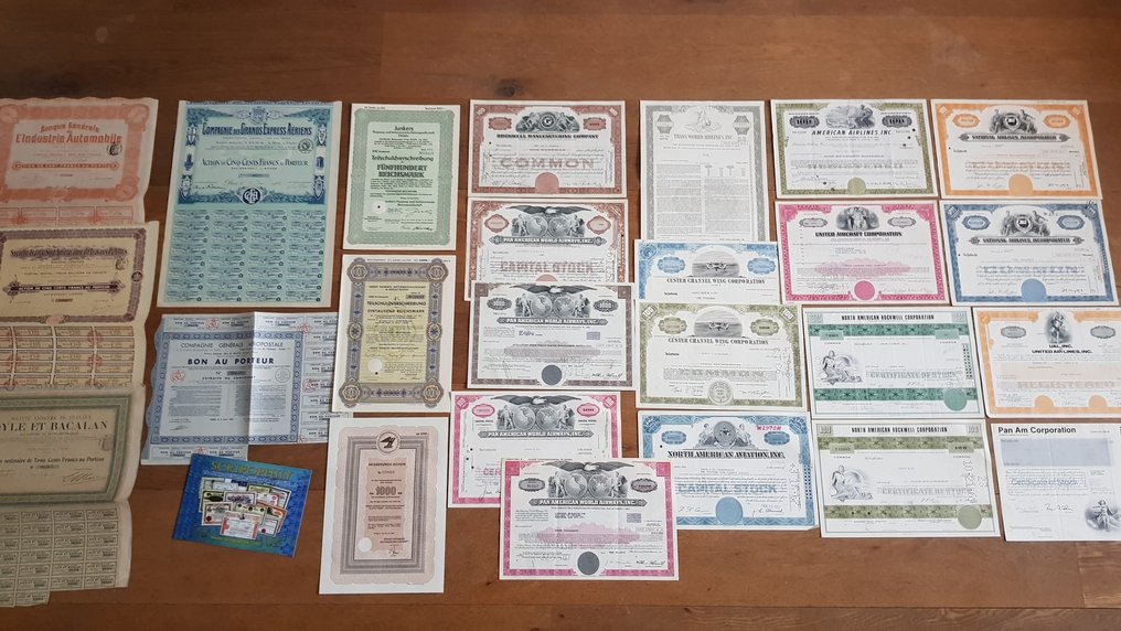 25 historical stocks from the history of global aviation. #1.0