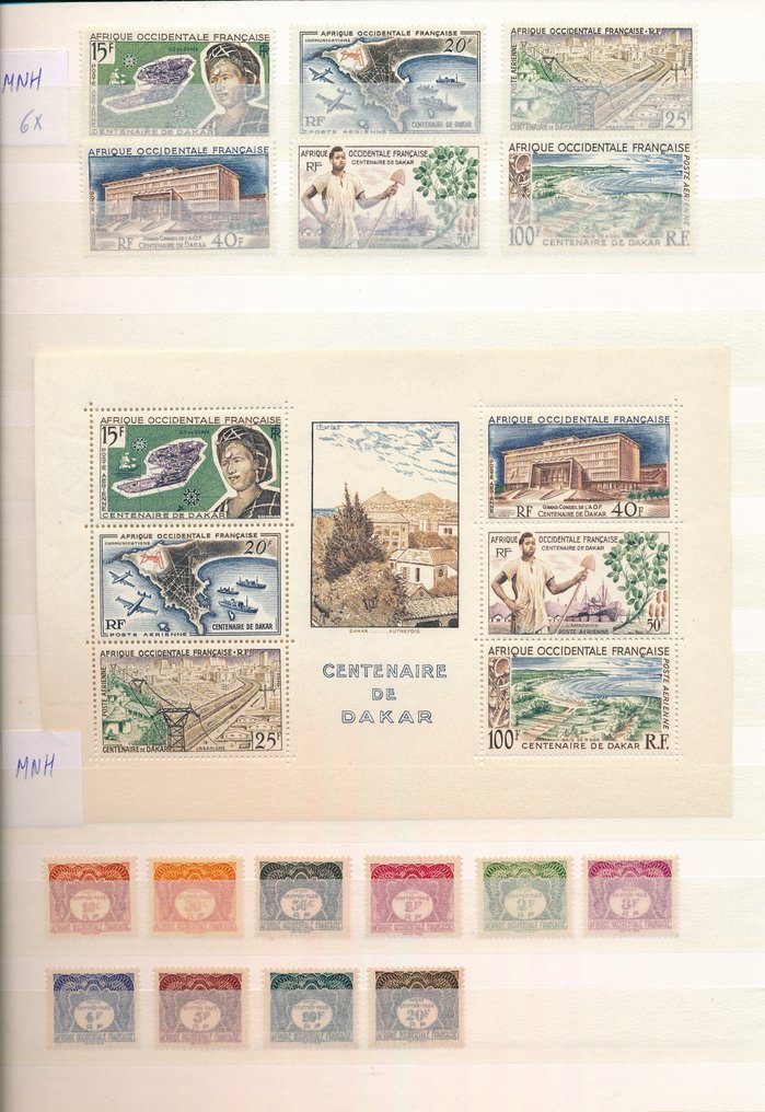 法国殖民地  - 有趣的收藏，包含更好的邮票 - Maury #2.1