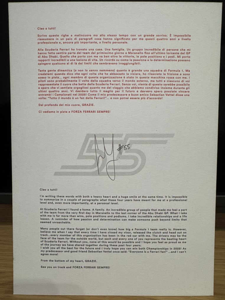 Scuderia Ferrari - G.P. Mexico G.P. Australia - Carlos Sainz Jr. - 2024 - Műalkotás #2.1
