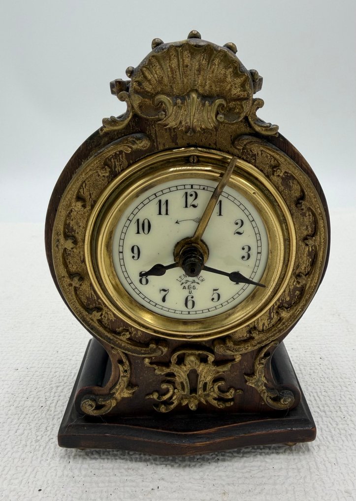 Alarm clock -   Wood, Bronze, Enamel - 1900-1910 - Lenzkirch #1.0