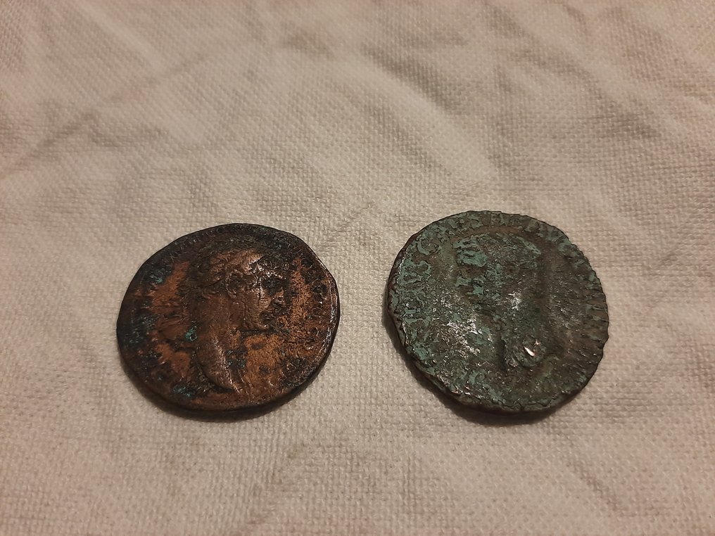Ρωμαϊκή Αυτοκρατορία Lot of 2 Æ Asses Claudius & Trajan (χωρίς τιμή ασφαλείας) #1.0