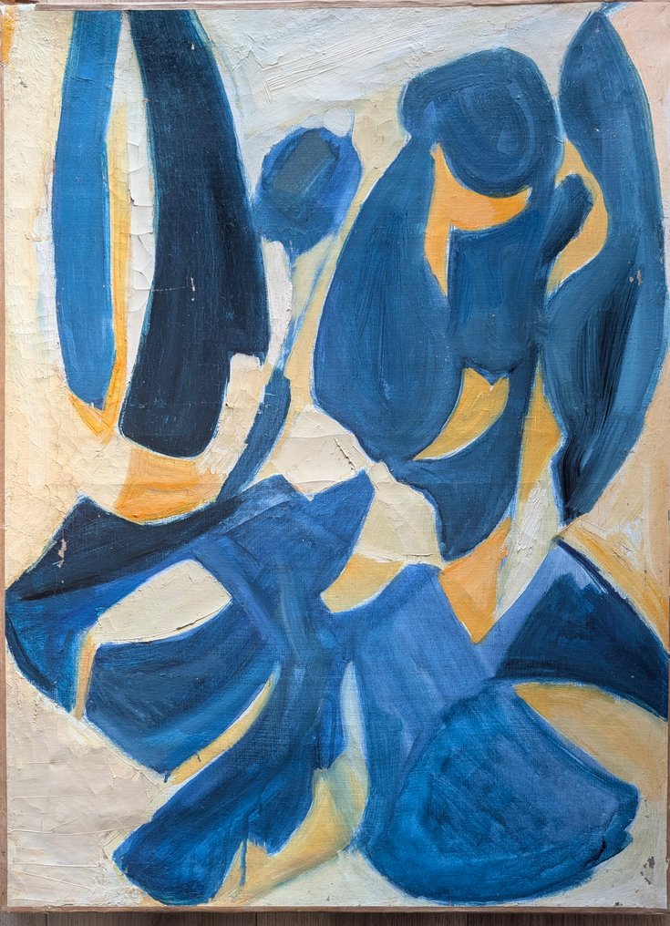 Jacques Simon (1942-1995) - Abstraction bleu et jaune #1.0