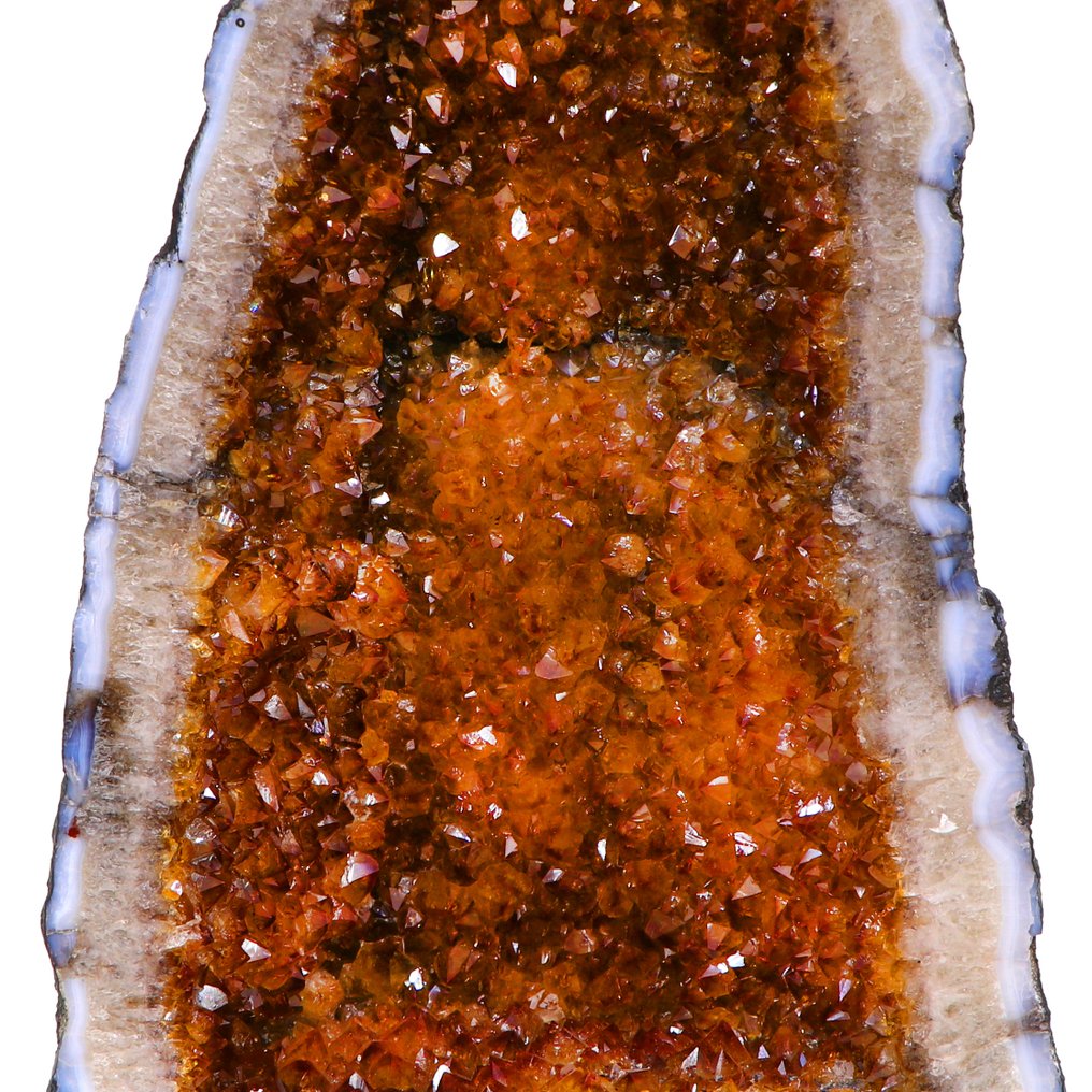 No Reserve - 'Deep' Orange Citrine - Geode - 38x21x18 cm- 11 kg #2.1