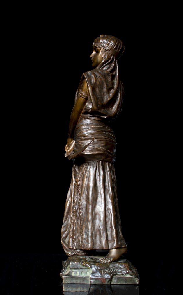 Emmanuel VILLANIS (1858–1914) - Skulptur, Judith - 62 cm - Patineret bronse #4.3