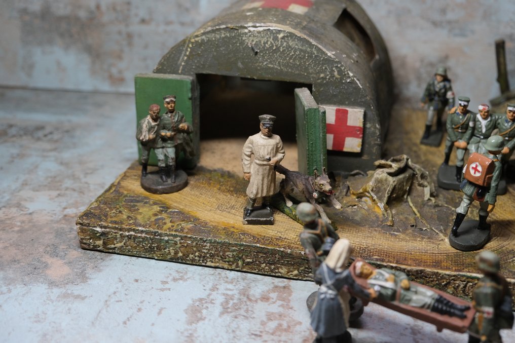 Lineol - Elastolin - 玩具 Lineol - Elastolin - medische diorama Rode Kruis - 1930-1940 - 德国 #4.3