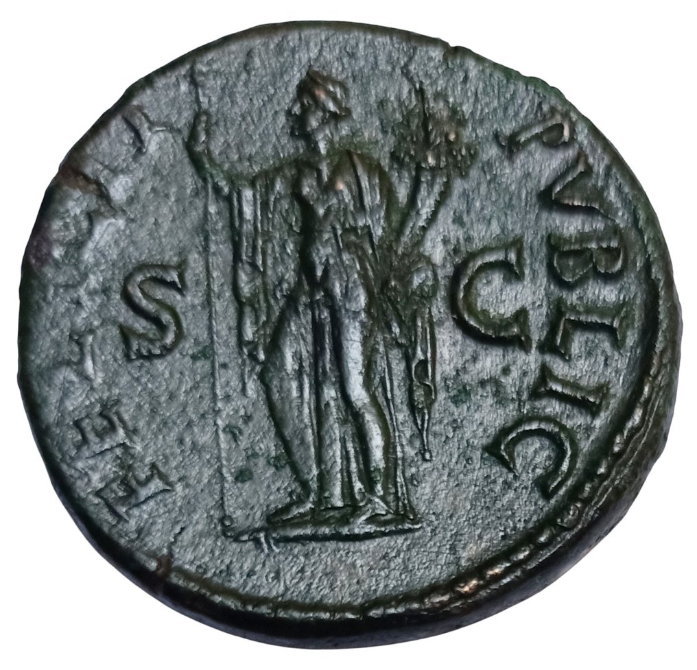 罗马帝国. 提图斯 （公元 79-81）. Sestertius Rome 80/81 AD - Felicitas #1.0