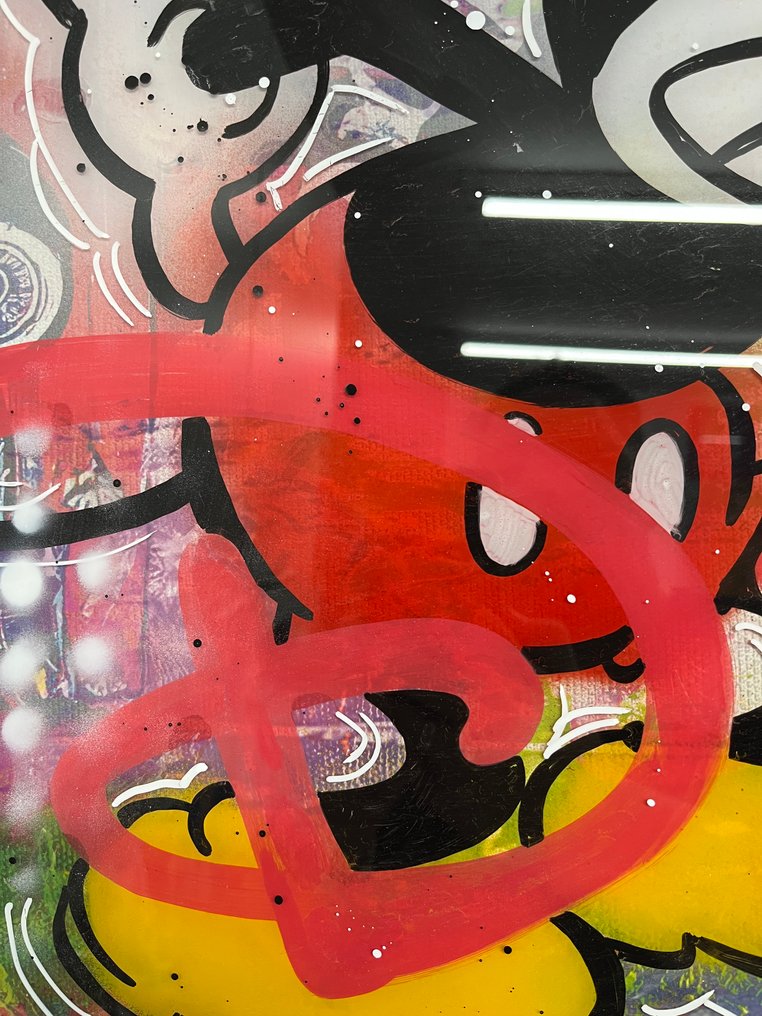 Alvin Silvrants - Mickey Mouse Destroy - High Gloss straight edge painting #3.2