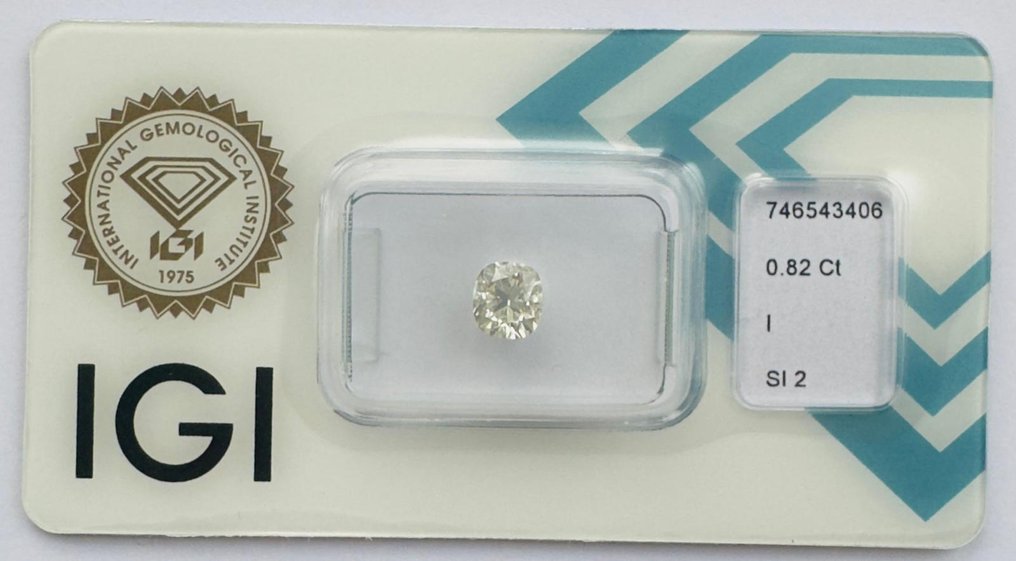 χωρίς τιμή ασφαλείας - 1 pcs Διαμάντι  (Φυσικό)  - 0.82 ct - Κούσιον - I - SI2 - International Gemological Institute (IGI) - *VG None* #1.0