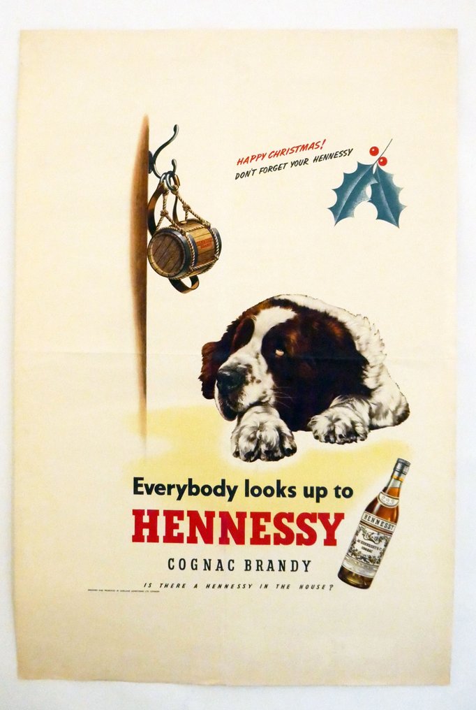 Dorland Advertising - Happy Christmas ! Don't forget your Hennessy cognac brandy - 1950s #1.0