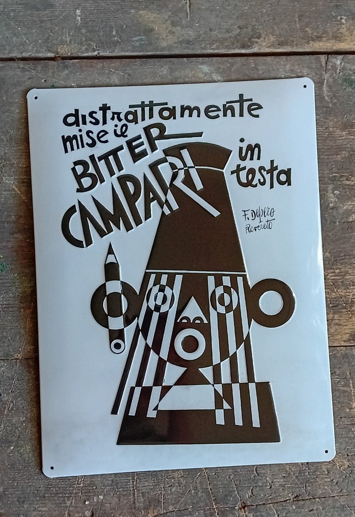 Campari - Fortunato Depero - Mainoskyltti - Metalli #1.0