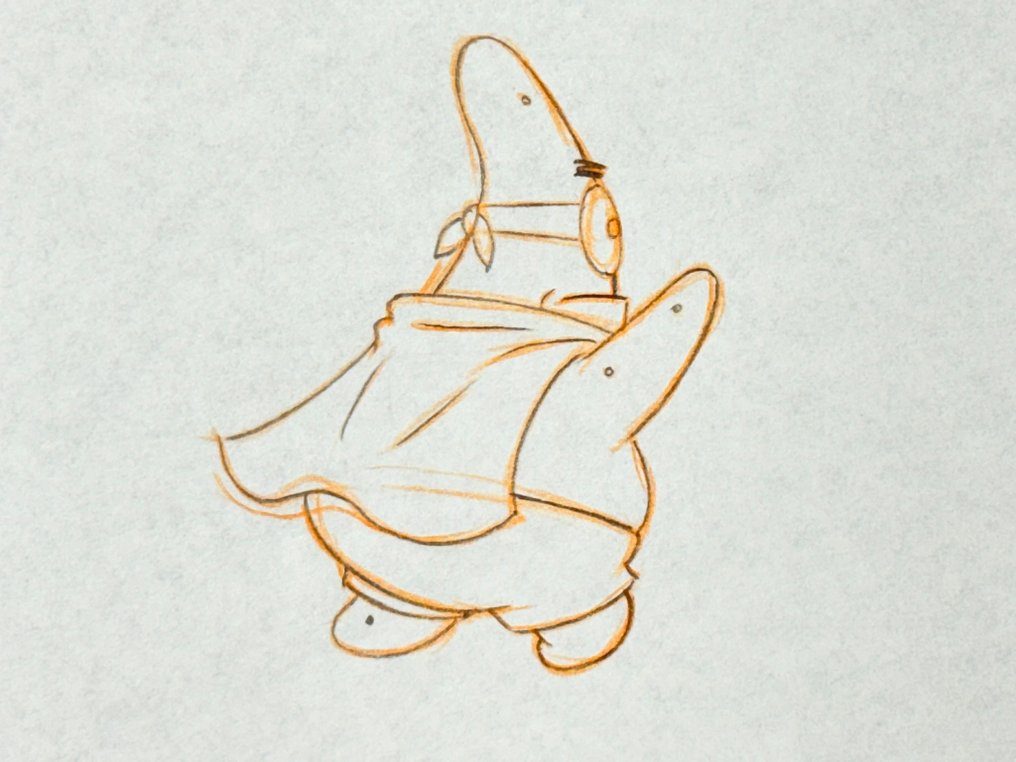 Nickelodeon  - Original animation drawing of Patrick Star and plankton (35x25 cm) - SpongeBob SquarePants (1999) #1.0