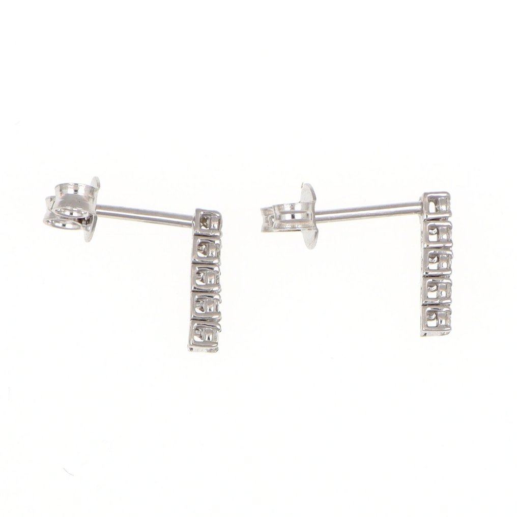 χωρίς τιμή ασφαλείας - Σκουλαρίκια - 18 καράτια Λευκός χρυσός Διαμάντι (Φυσικό) #4.3