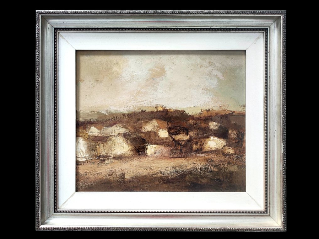 Carlos Puente (1932–2000) - Paisaje con casas #2.1