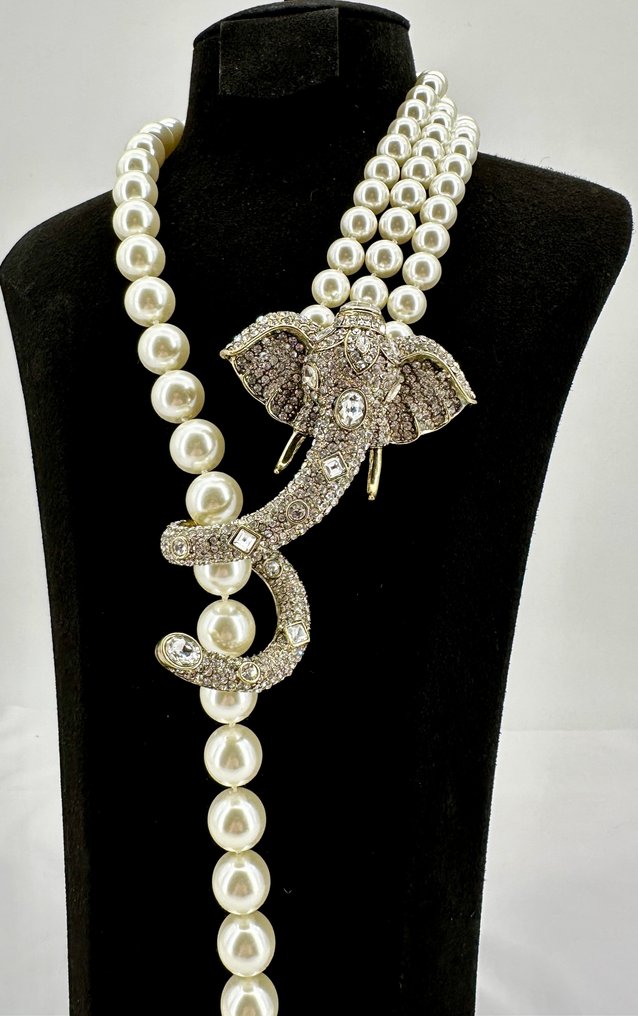 Heidi Daus - Colar de Declaração com Elefante - Ravishing Wrap Ture – Perolas & Pavé de Cristal - Colar #3.2