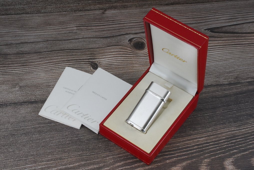 Cartier - Godron Gas Lighter - Accendino tascabile - Tonalità argento spazzolato #1.0