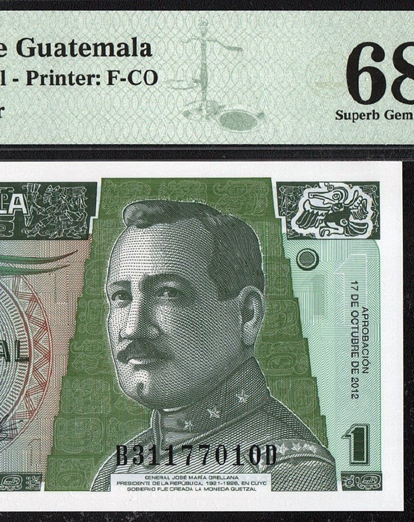 Guatemala. - 1 Quetzal 2012 - Pick 115c (No reserve price) #1.0