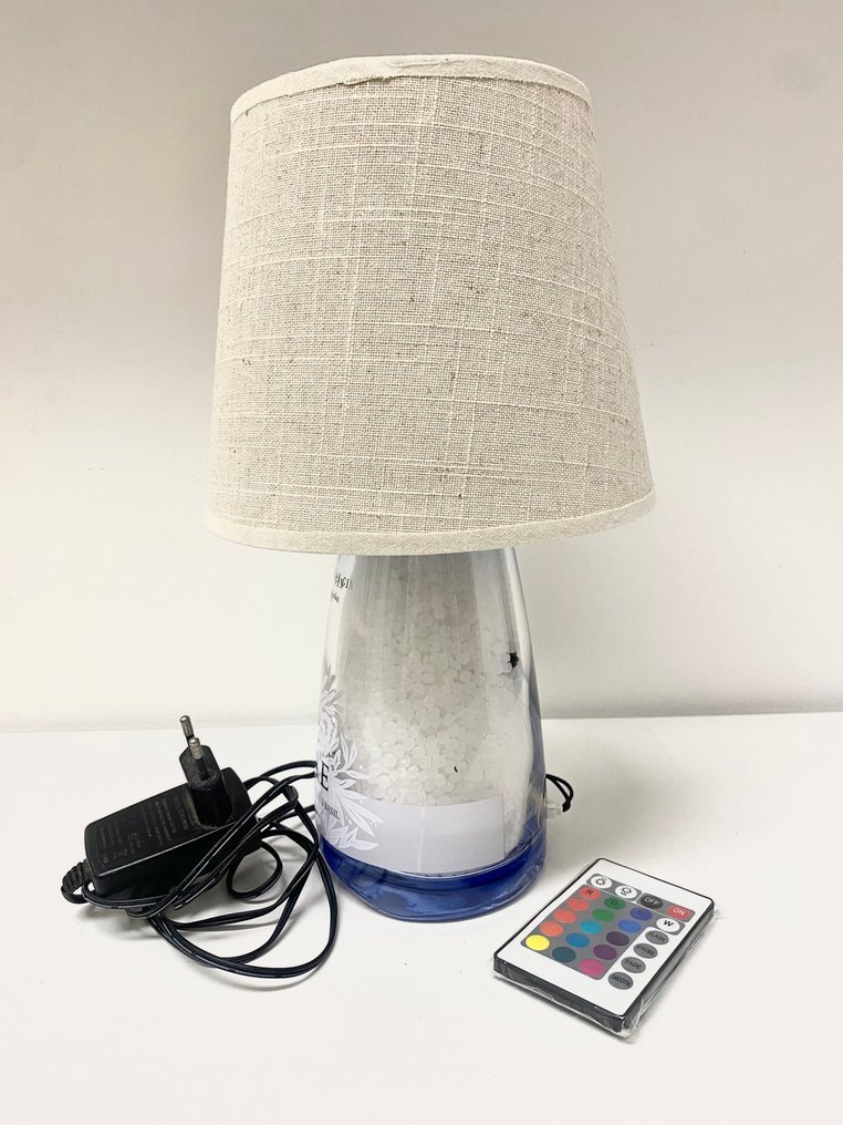 Tafellamp - Glas, Linnen #1.0