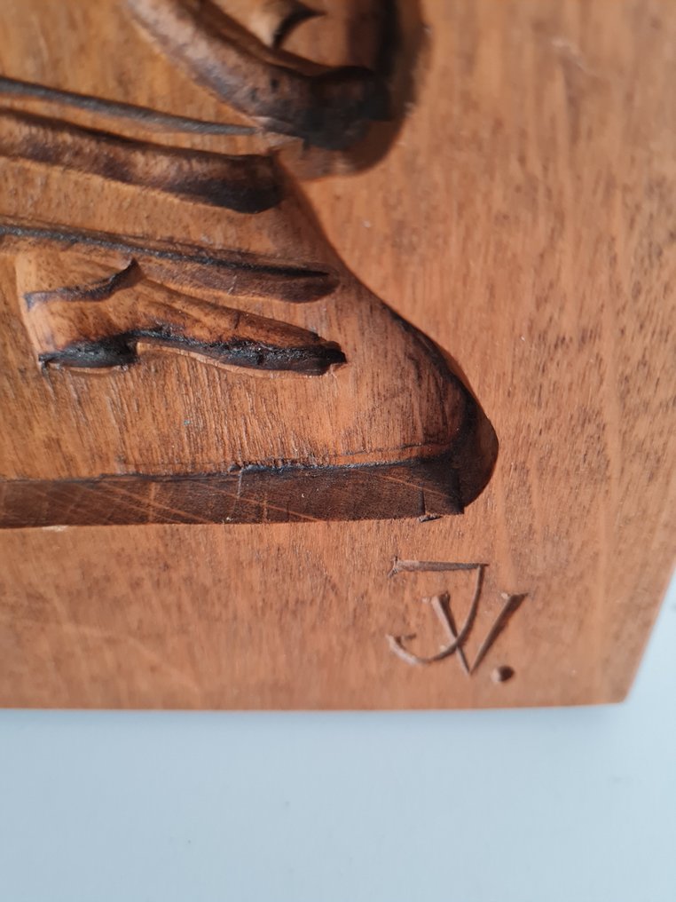 Polc - 6 fa speculaas tálca: 4 régi, hangszedett, és 2 új. - Fa #4.3