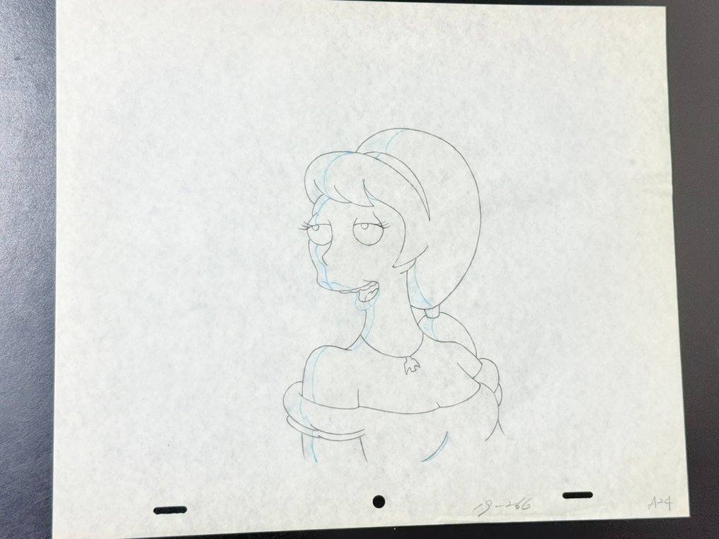 Gracie Films (1992) - Original Animation Drawing of Lurleen Lumpkin (Episode: Colonel Homer) certificated - The Simpsons #1.0