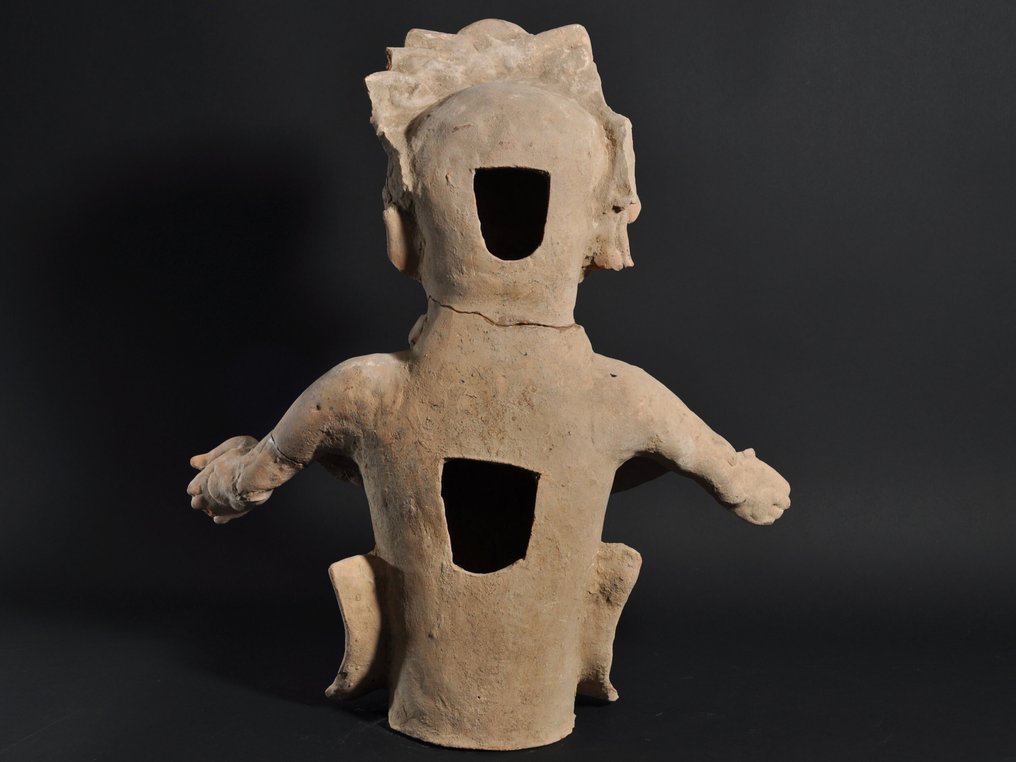 Precolumbian - Veracruz Ceramic Standing Figure with TL test and Spanish Import License - 46.8 cm #3.2