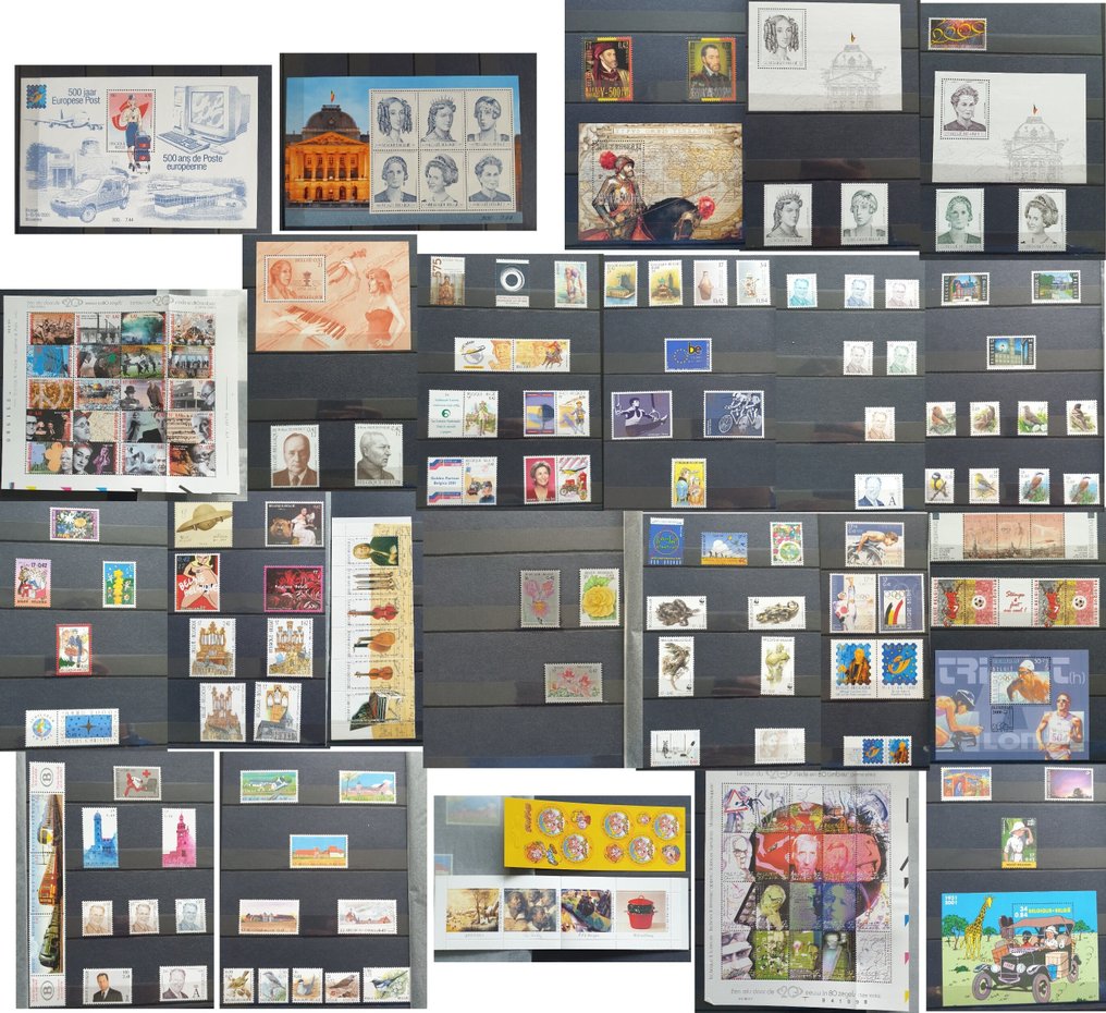 比利時 2000/2001 - Frankeergeldige邮票和块在小插页相册 #1.0