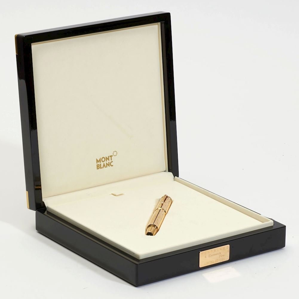 Montblanc - Atelier Privé Four Elements solid 18k yellow gold diamond fountain pen ‘Fire’ (2003) - 钢笔 #1.0