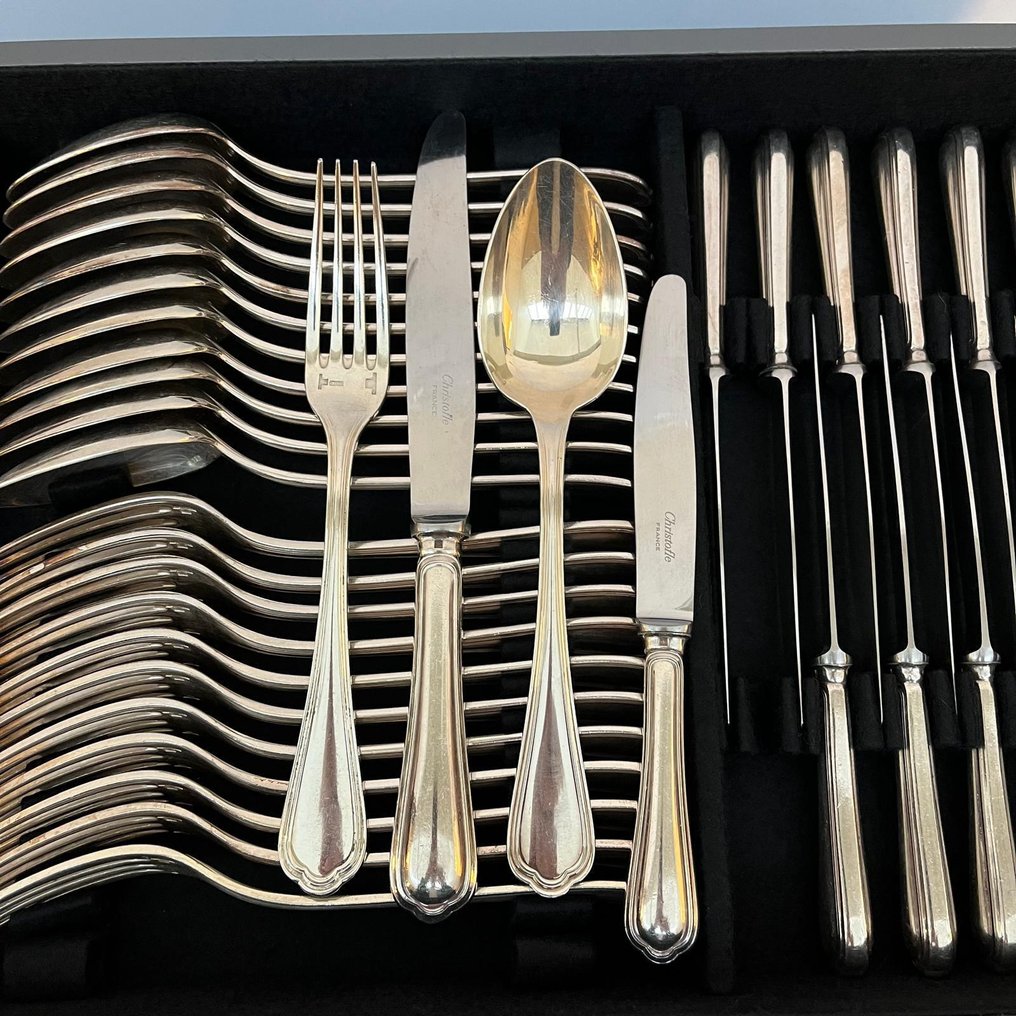 Christofle model Spatours - Bestik sæt (128) - Forsølvet #4.3