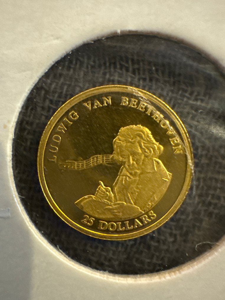 0,73g - Χρυσός - 2001 Ludwig von Beethoven  (χωρίς τιμή ασφαλείας) #1.0