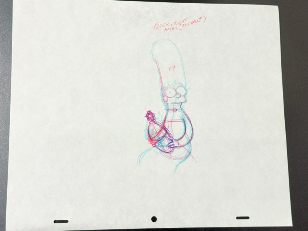 Gracie Films - Original Animation Drawing of Marge Simpson, certificated - The Simpsons #4.3