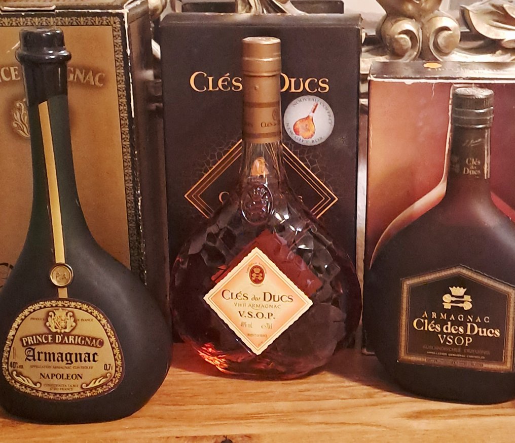 Prince d'Arignac & Clés des Ducs - Napoleon + VSOP Armagnac - b. 1980s, 2010s - 70cl - 3 bottles #1.0
