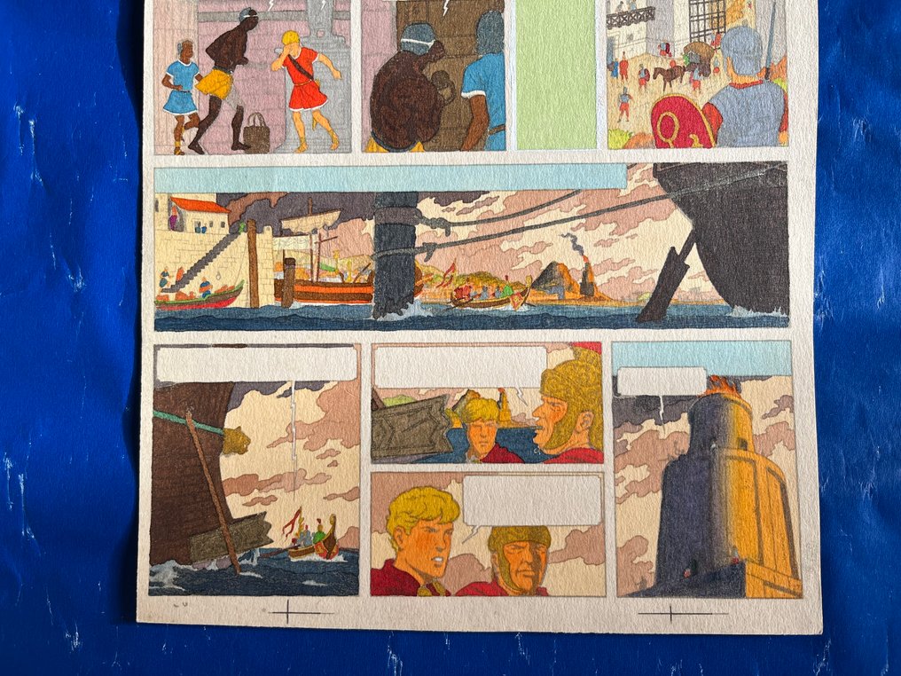 Jacques Martin (Studio) - Alix - Bleu de coloriage (p.27) de La Griffe Noire - 1959 #3.2
