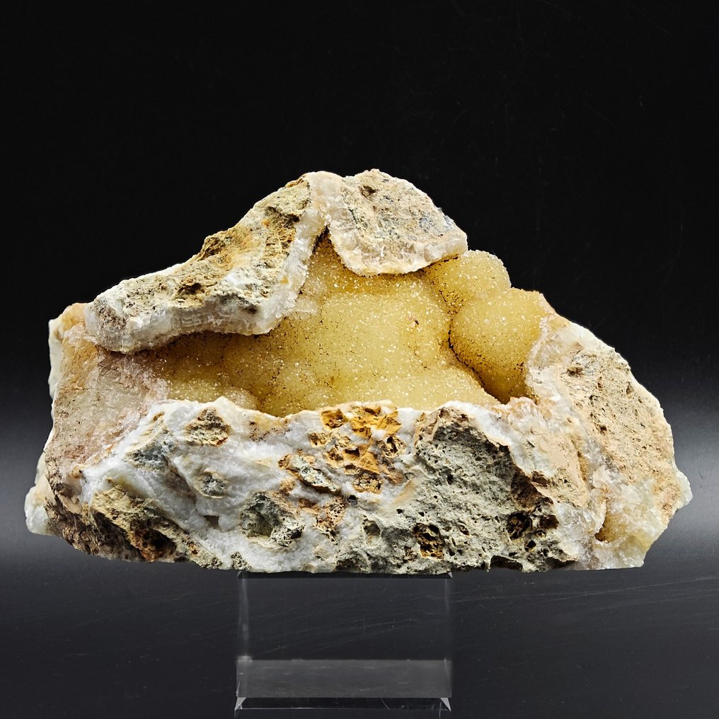 黄玉地质,意大利 晶洞 - 高度: 132 mm - 闊度: 80 mm- 679 g #2.1