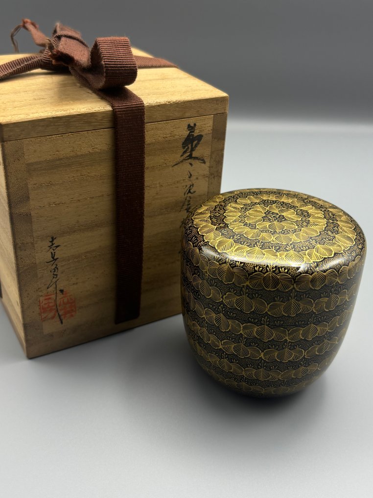 Mae Shigeo  前志芸男 - Natsume - Gratis fragt Chin-Kin Paulownia crest pattern Maki-e 沈金 桐紋様 蒔絵 - Træ #1.0